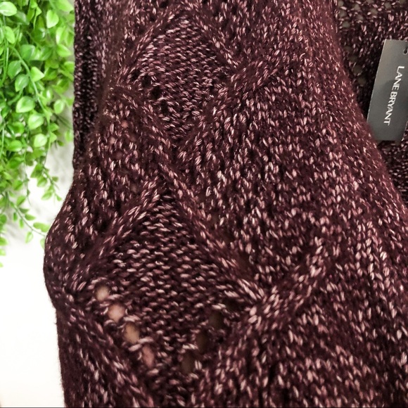 NEW Lane Bryant Fringe Plum Duster Cardigan 4X - Picture 6 of 15